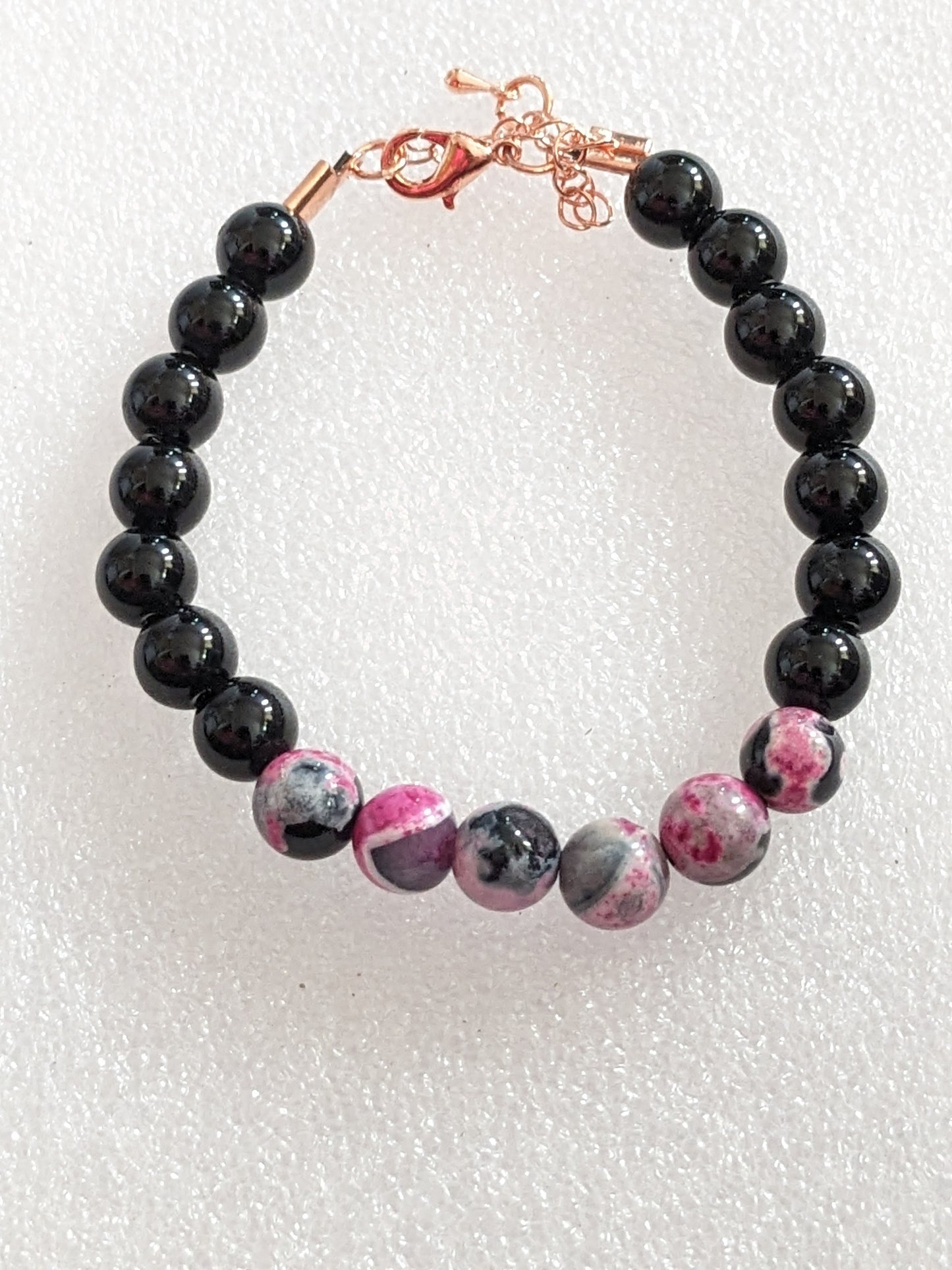 8mm adjustable stone bracelet