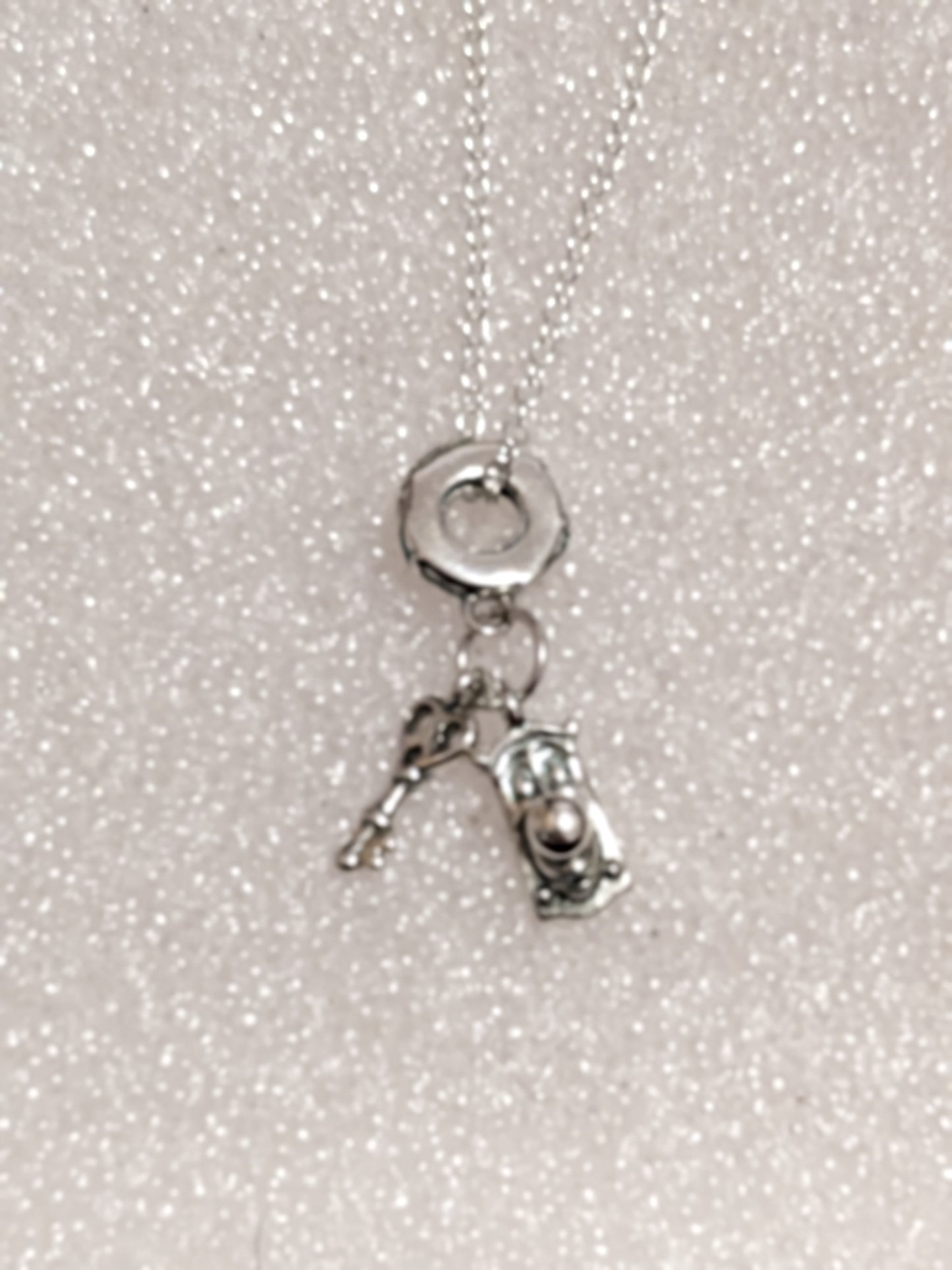Cartoon doorknob necklace