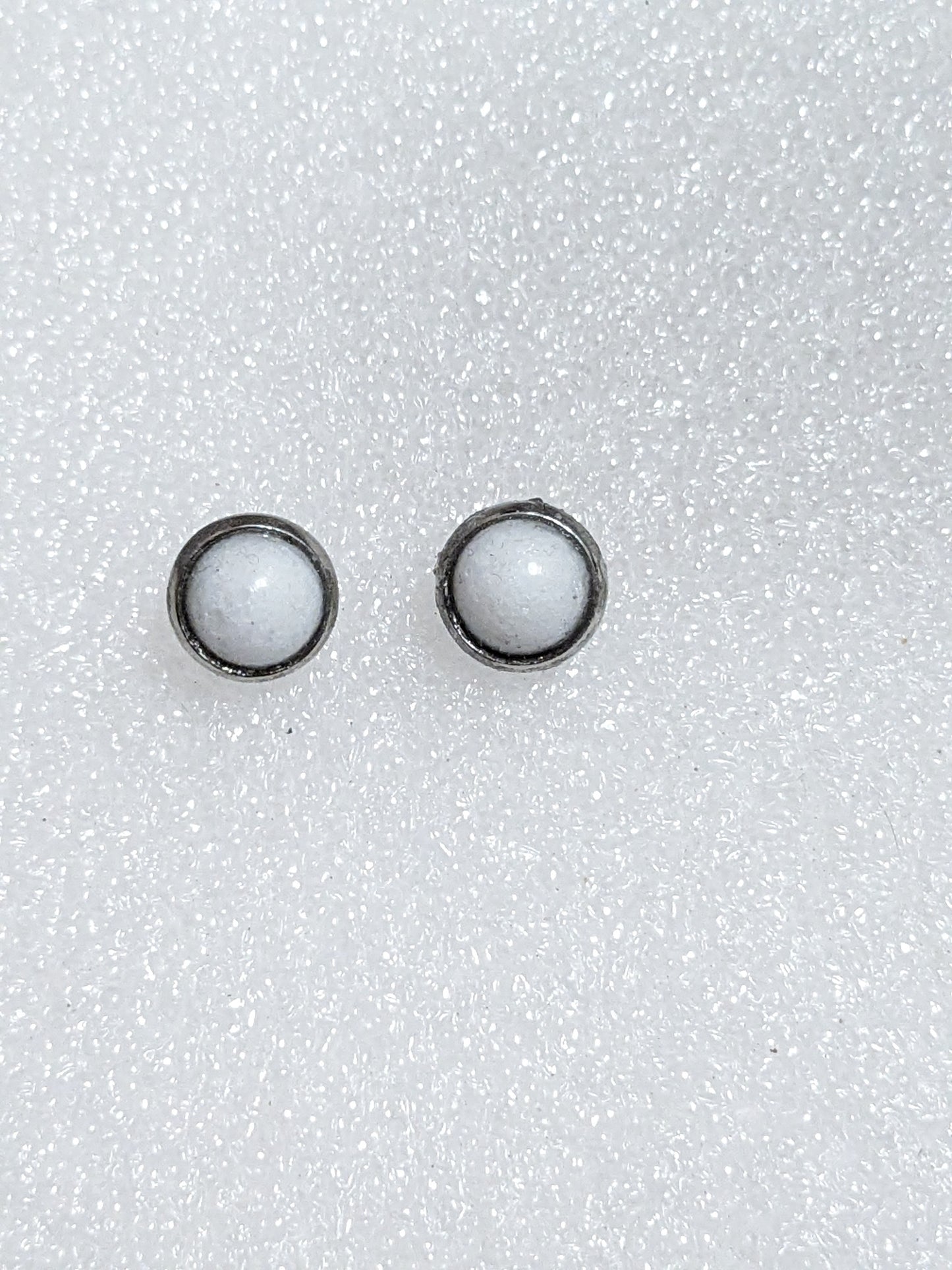 White Jade studs