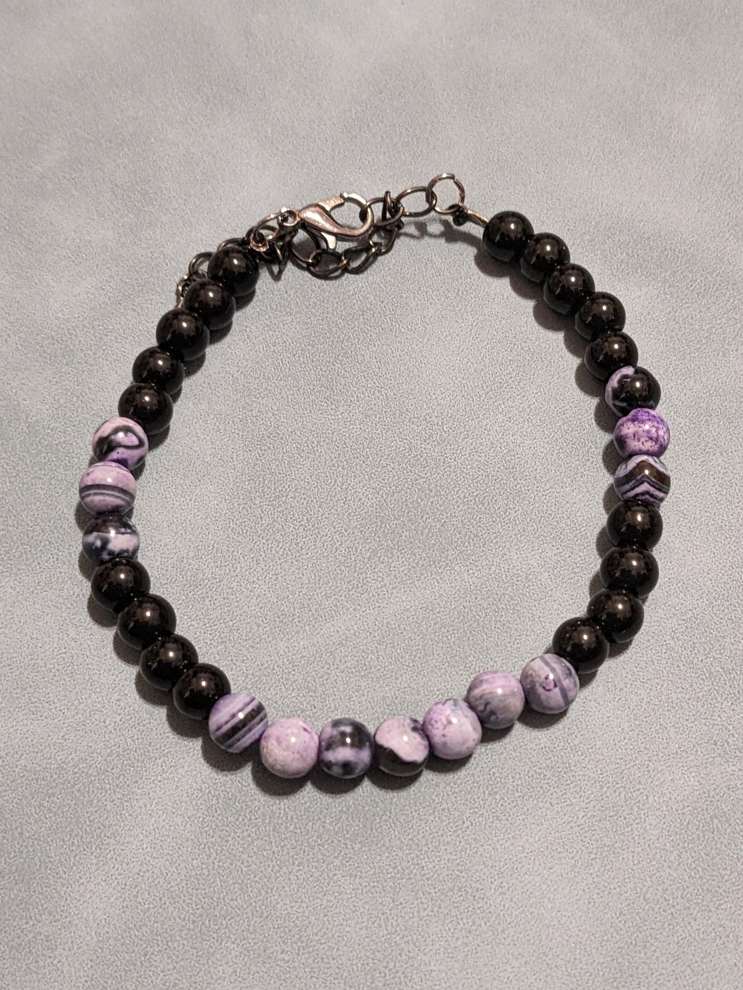 Purple fire agate & onyx