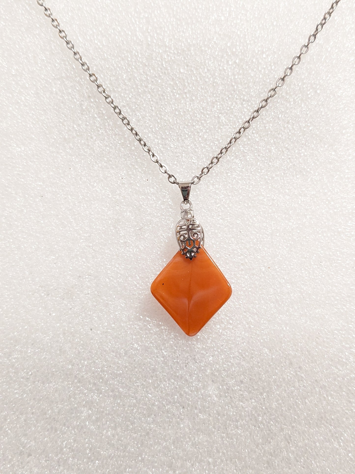 Orange shell necklace