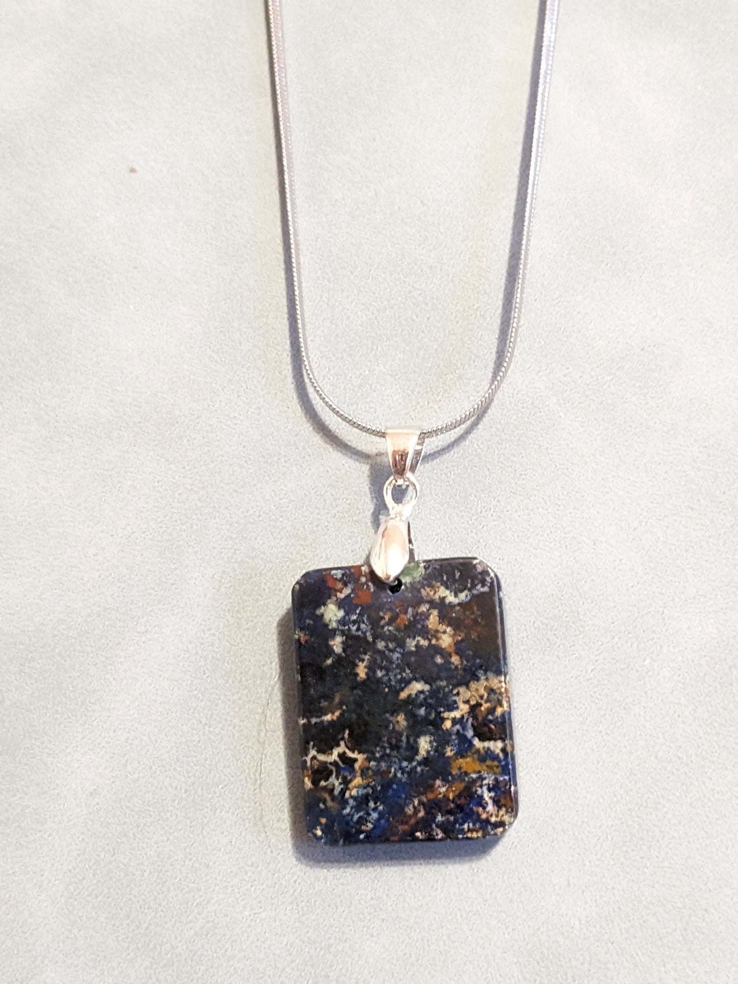 Stunning Blue Azulite Malachite necklace