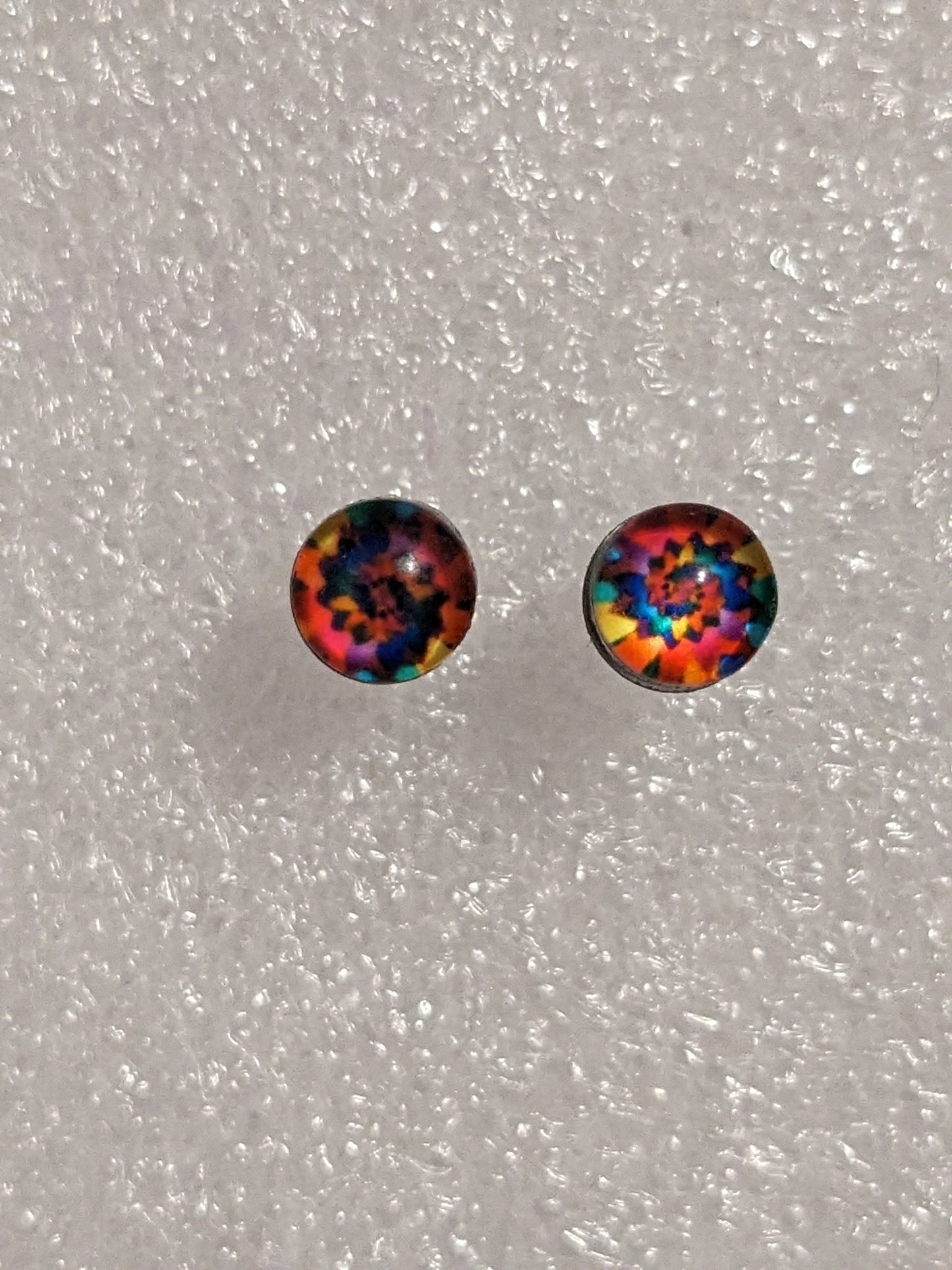 4mm glass cobonch earrings
