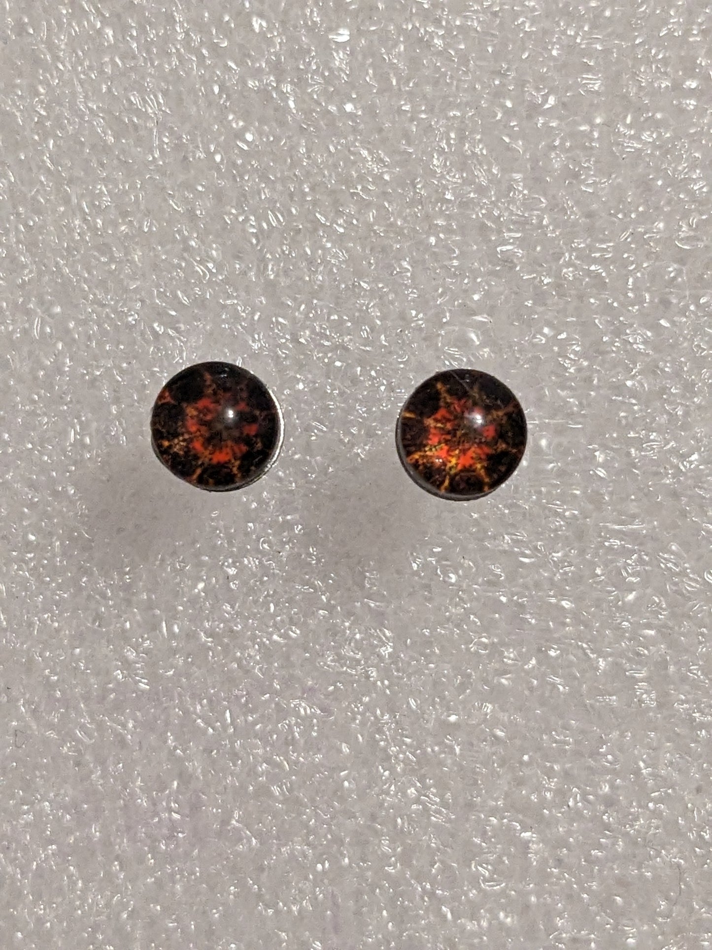 4mm glass cobonch earrings