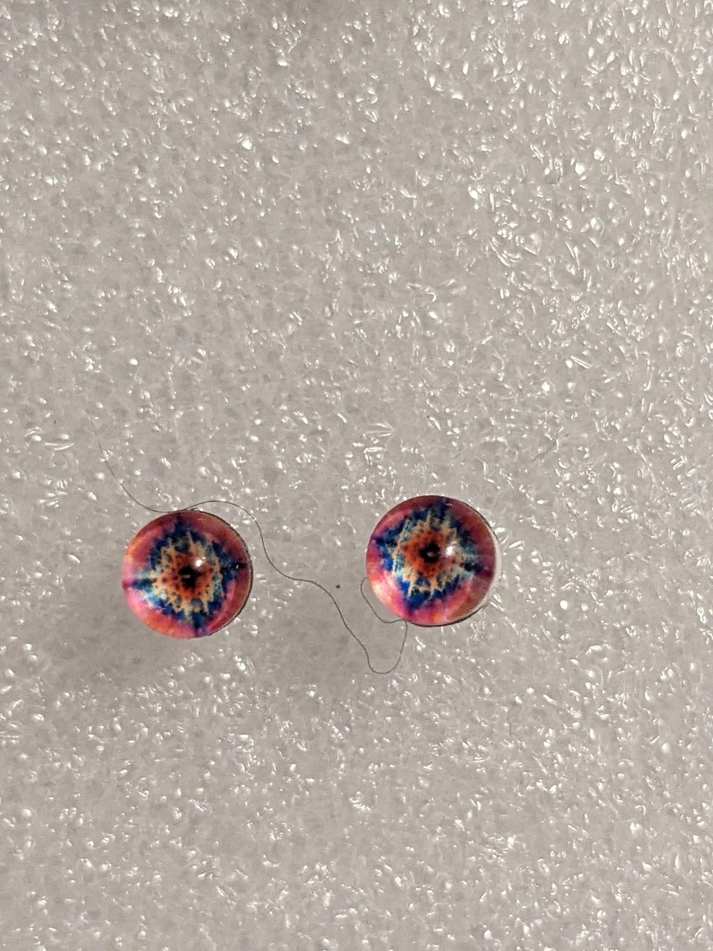 4mm glass cobonch earrings
