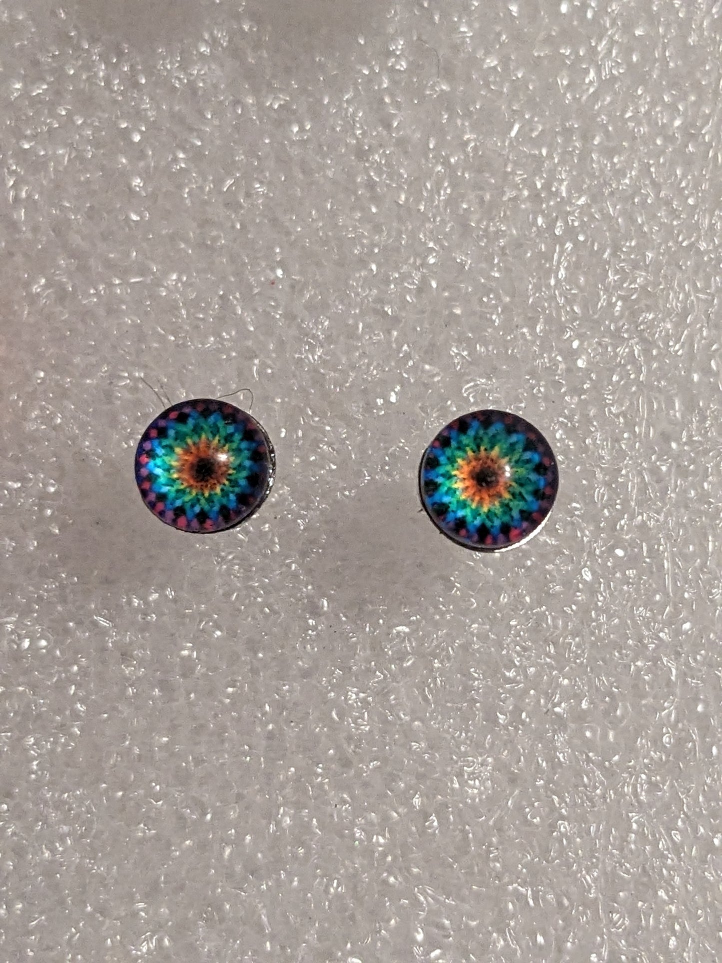 4mm glass cobonch earrings