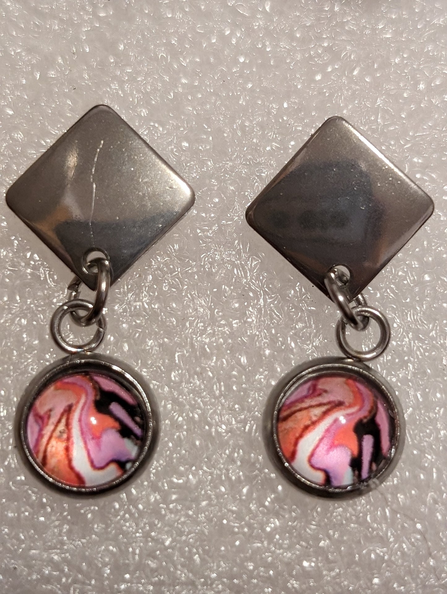 6mm Glass cobonch earrings