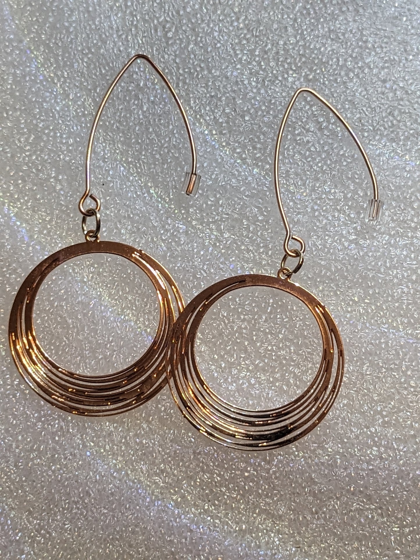 Rose colour stainless steel earrings