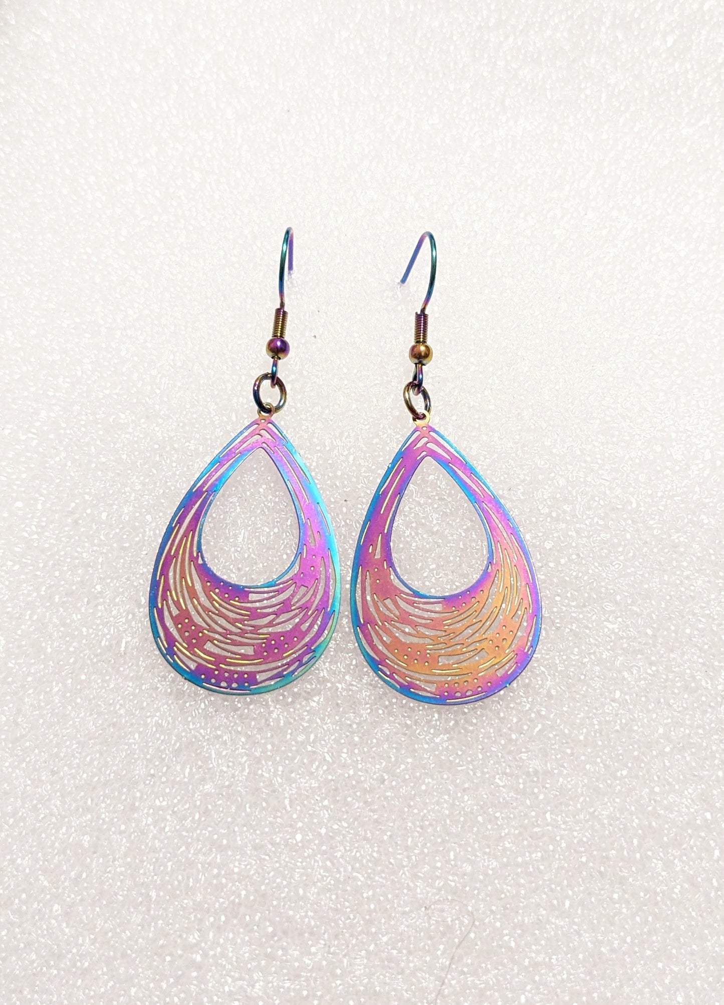 Rainbow stainless steel earrings