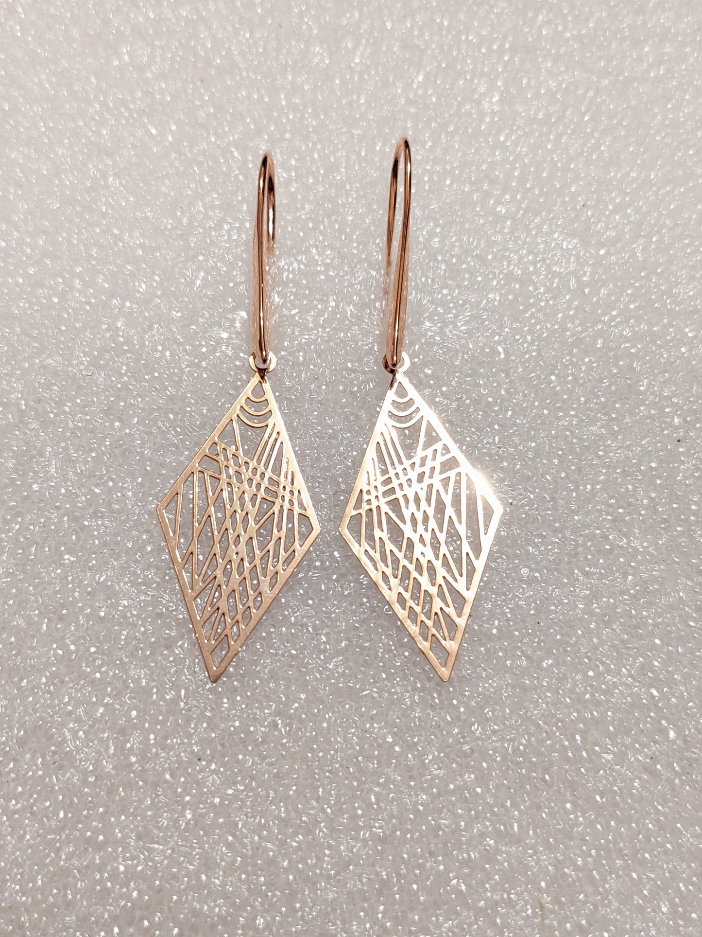 Rose colour fillegre earrings