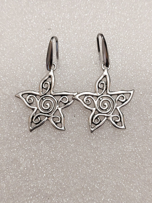Medium weight starflower earrings