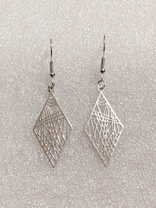 Geometric filagree earrings