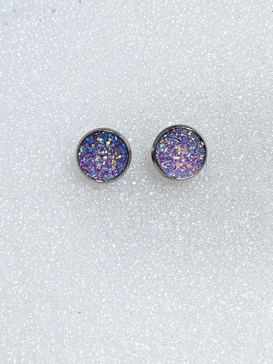 Druzy studs 10mm