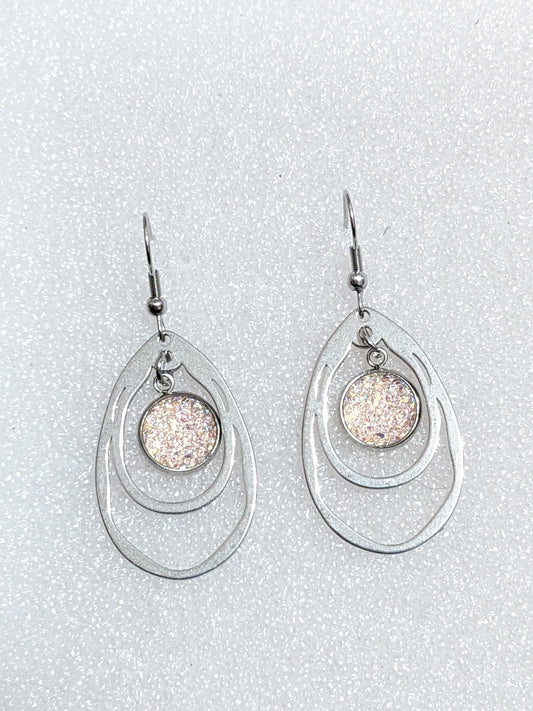 Druzy dangle earrings