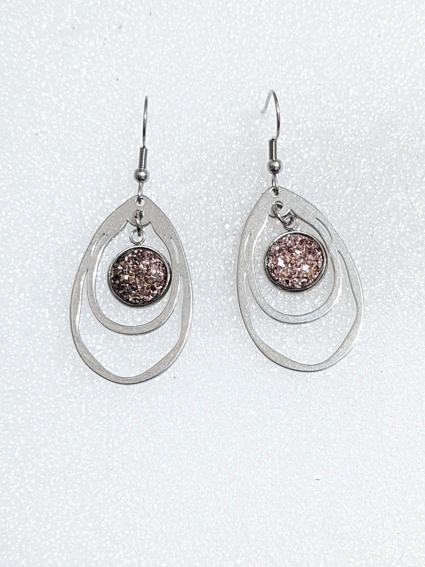 Druzy dangle earrings