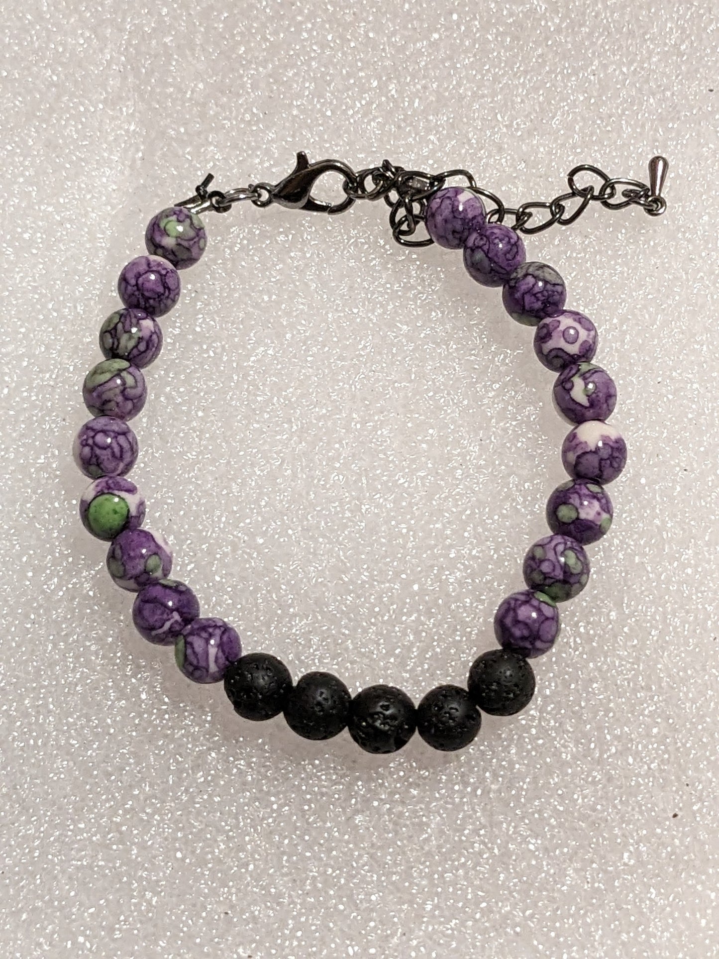 Lava and jasper 6mm bracelet