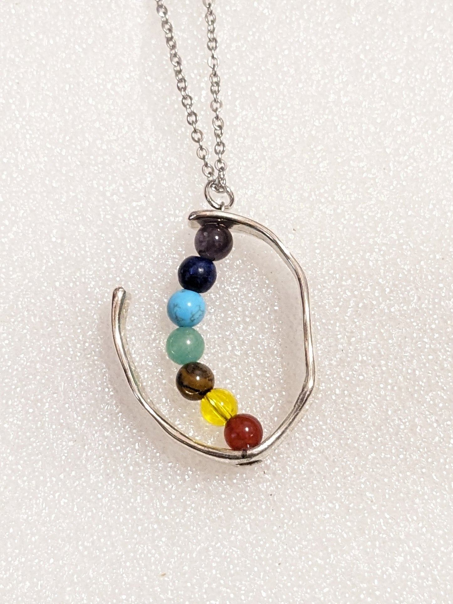 Chakra twist necklace