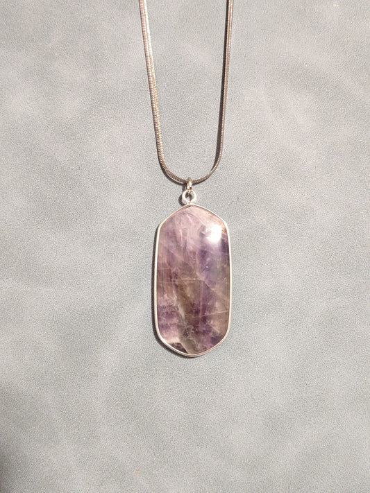 Feathered fluorite necklace
