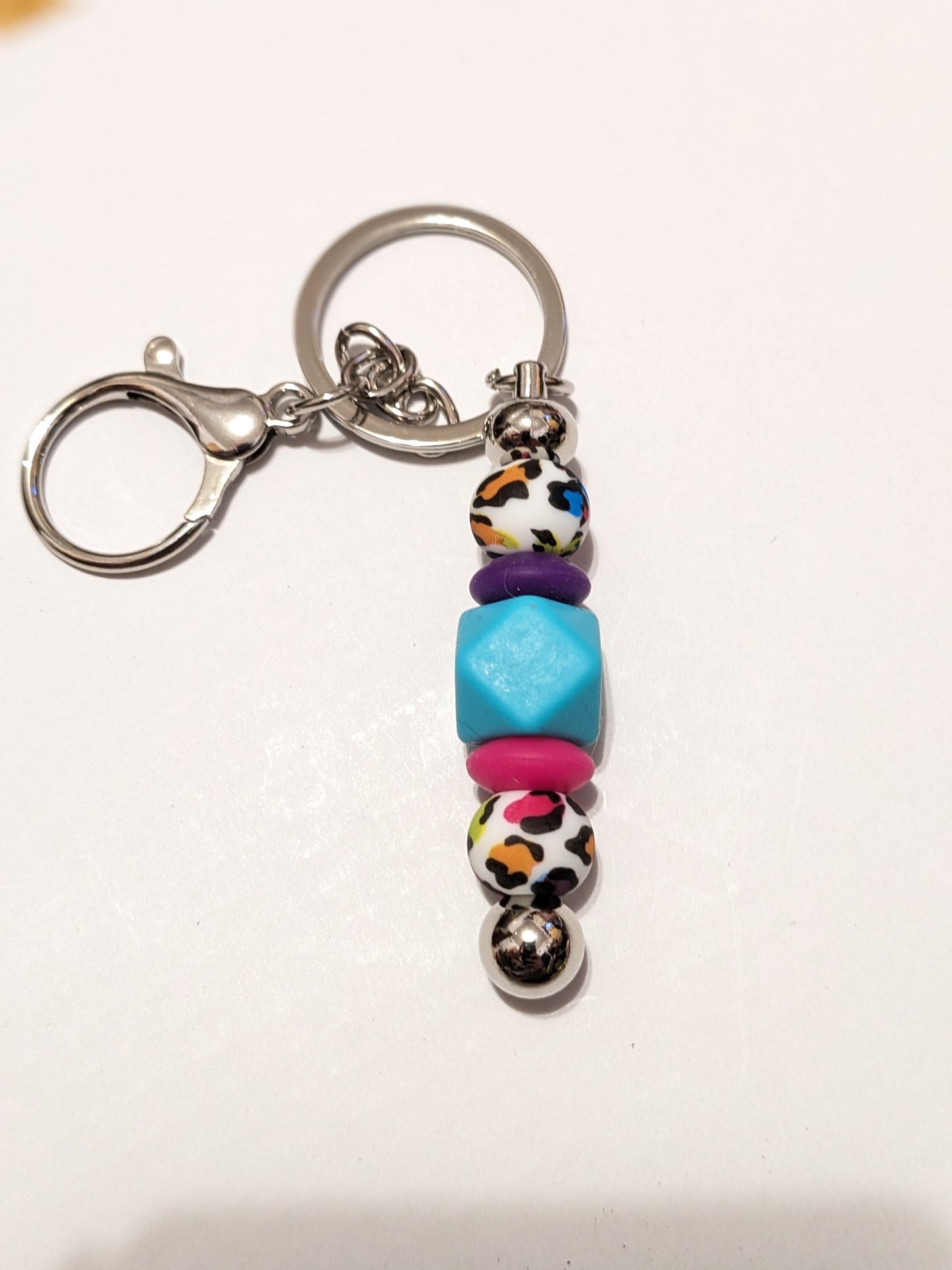Silicon bead keychain