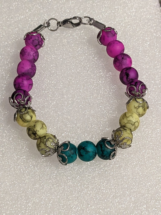 Frosted glass bracelet