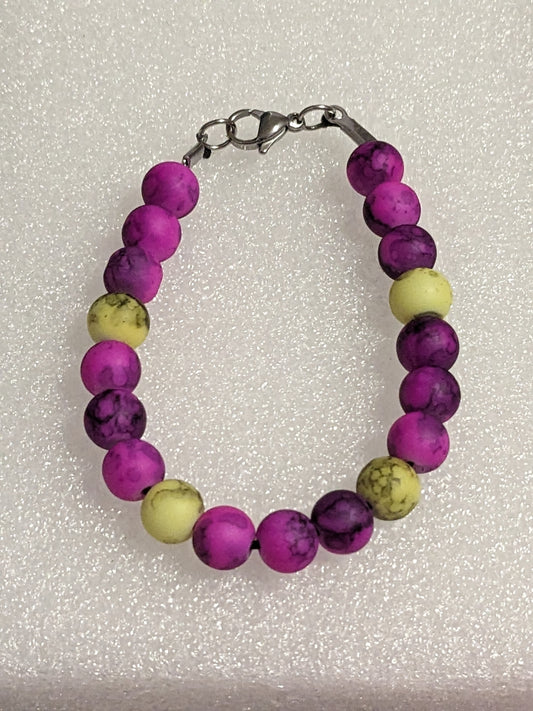 Frosted glass bracelet