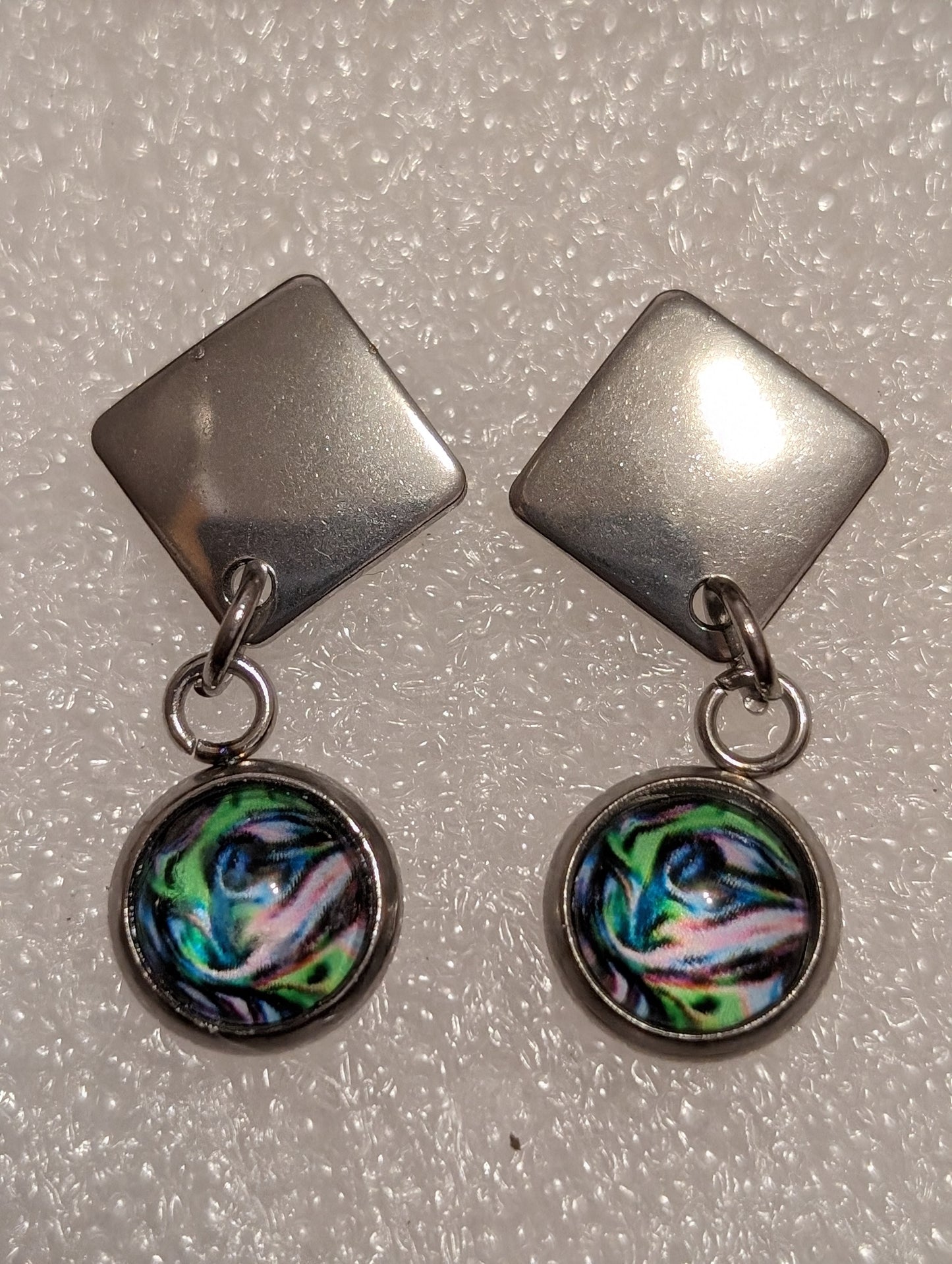 6mm Glass cobonch earrings