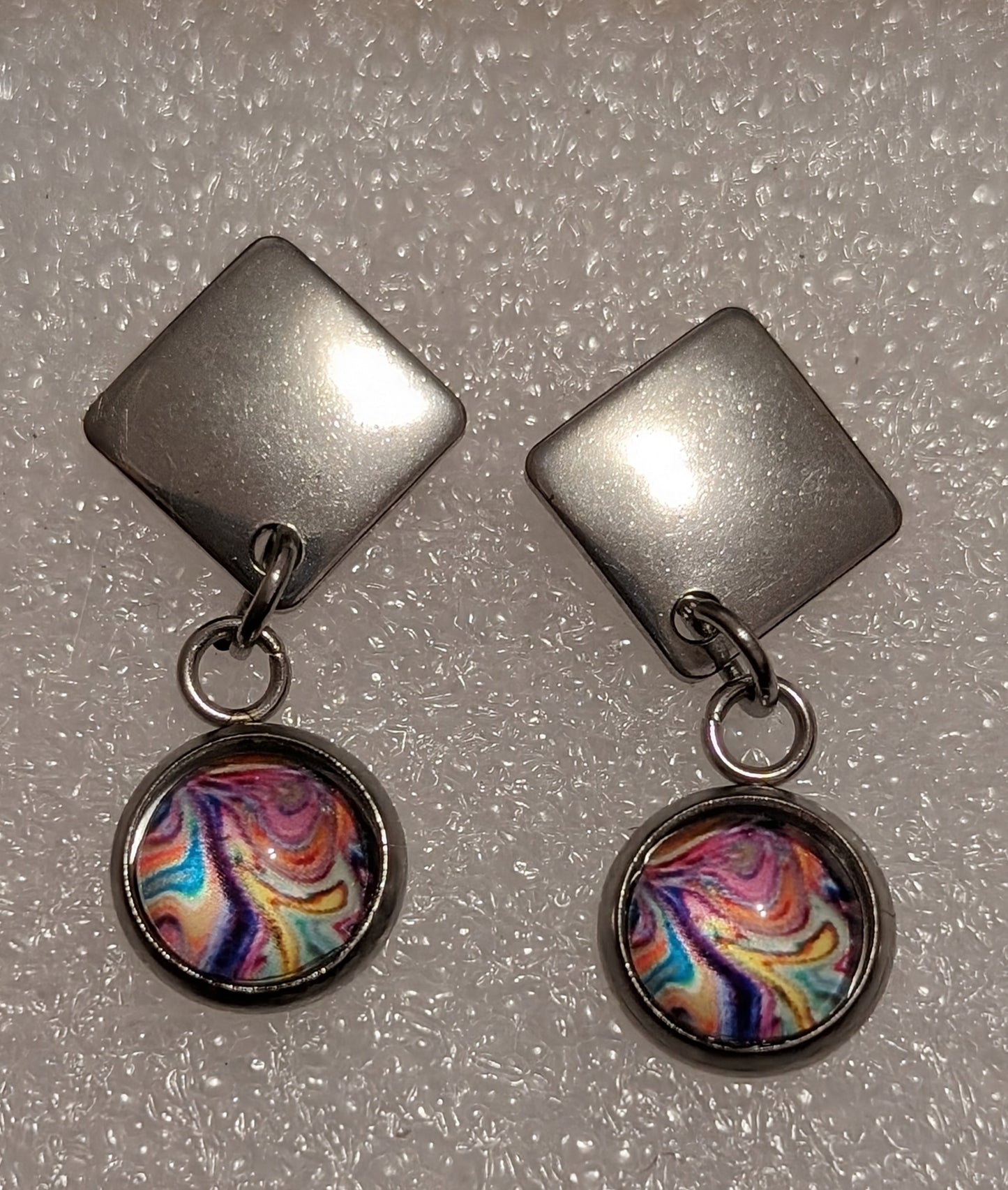 6mm Glass cobonch earrings