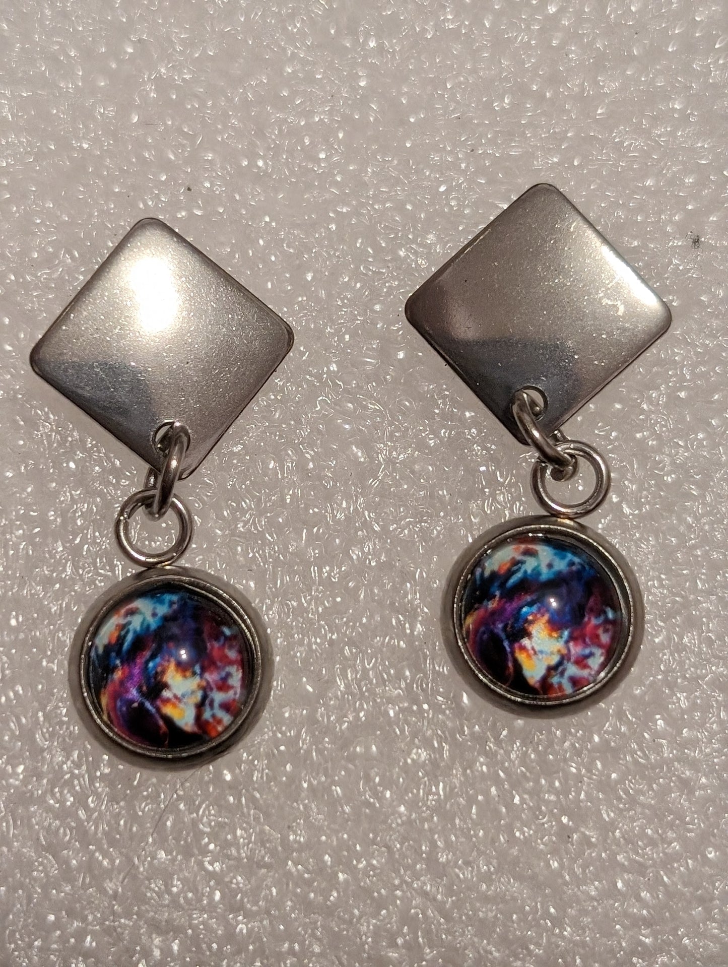 6mm Glass cobonch earrings