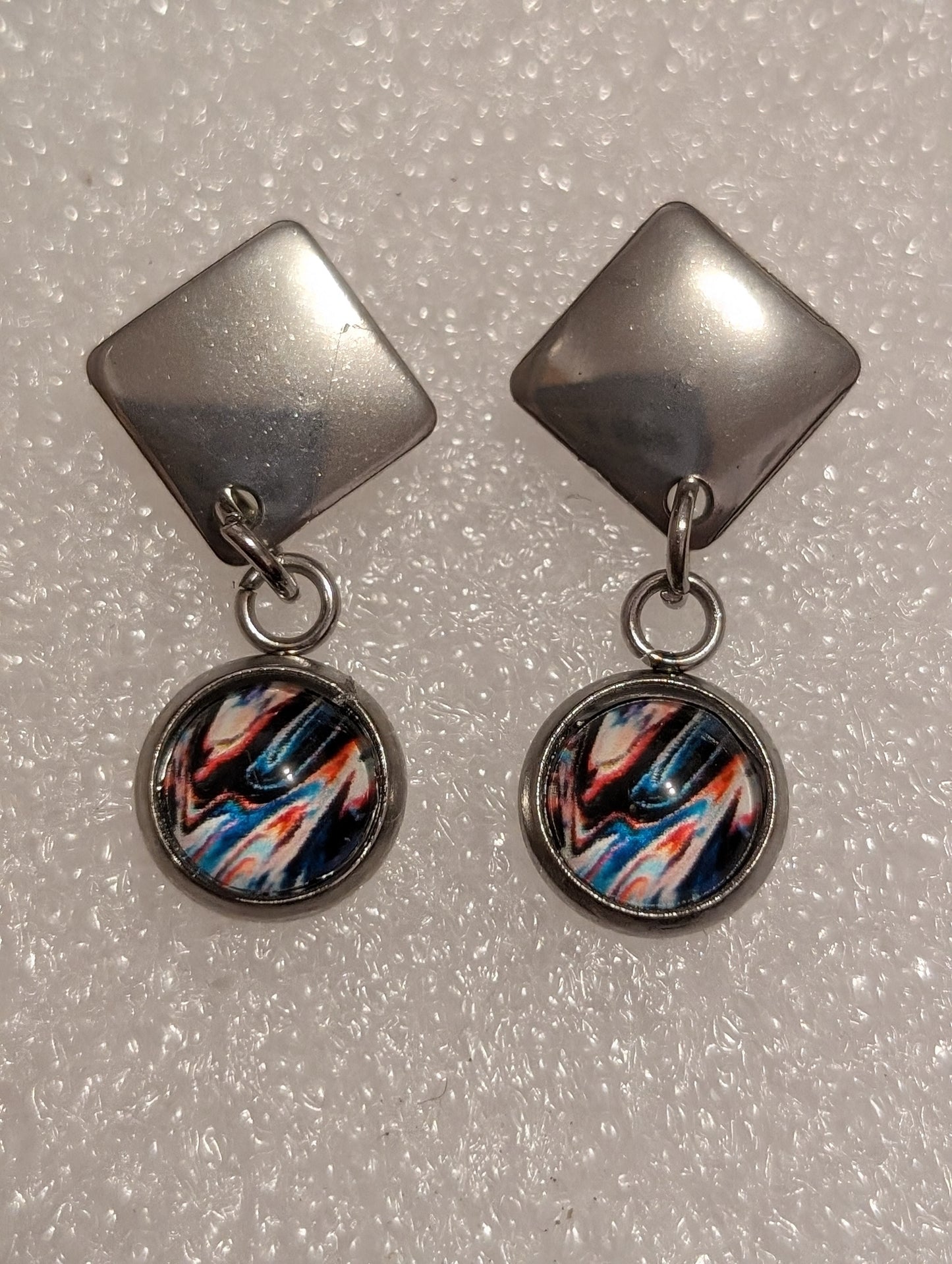 6mm Glass cobonch earrings