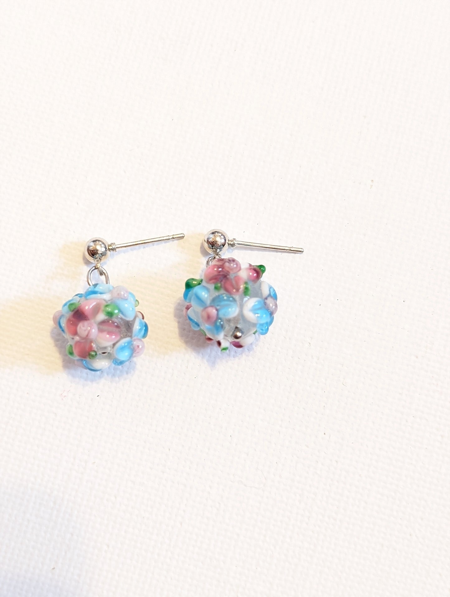 Lampwork glass earrings