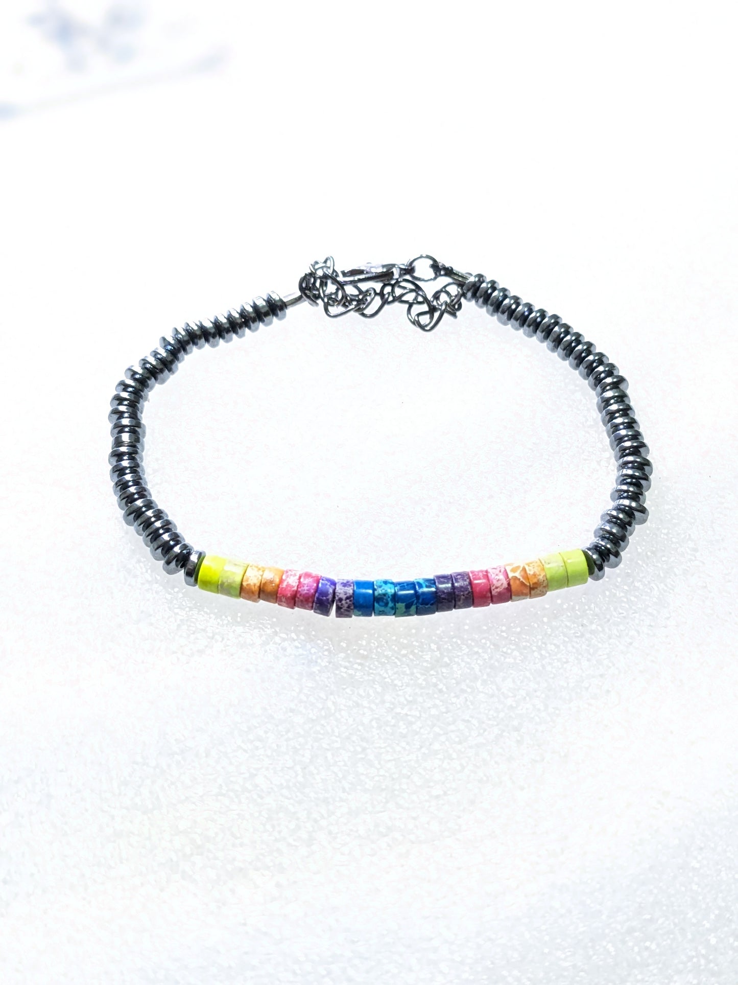 Hematite and Sea stone bracelet